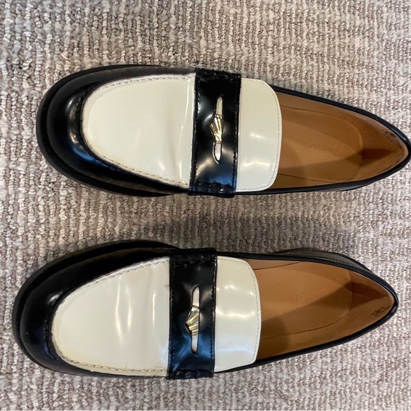 Madewell The Grayson Penny Loafer $178 black and white - Picture 2 of 6